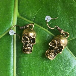 ✨4🛒 $20 ✨ Skull earrings antique yellow new handmade jewelry